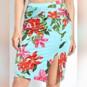 Guess Blue Floral Skirt